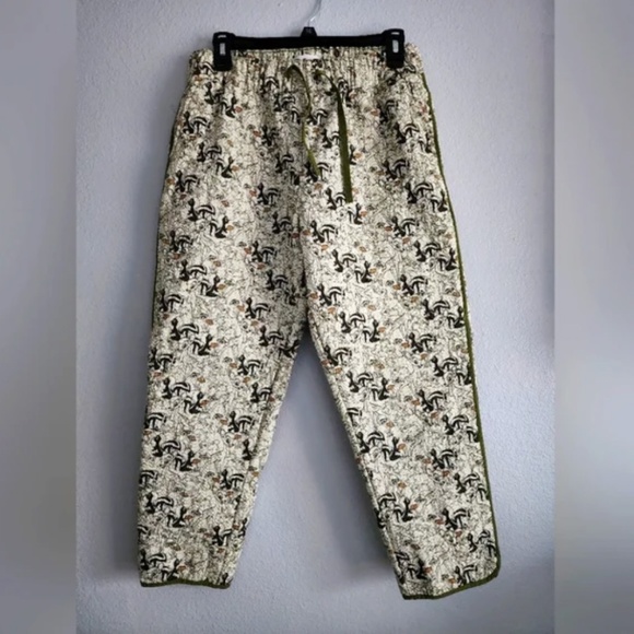 NEW Disney Womens Bambi Quilted Pants XL NWT Thumper Flower Allover Print - Picture 7 of 8